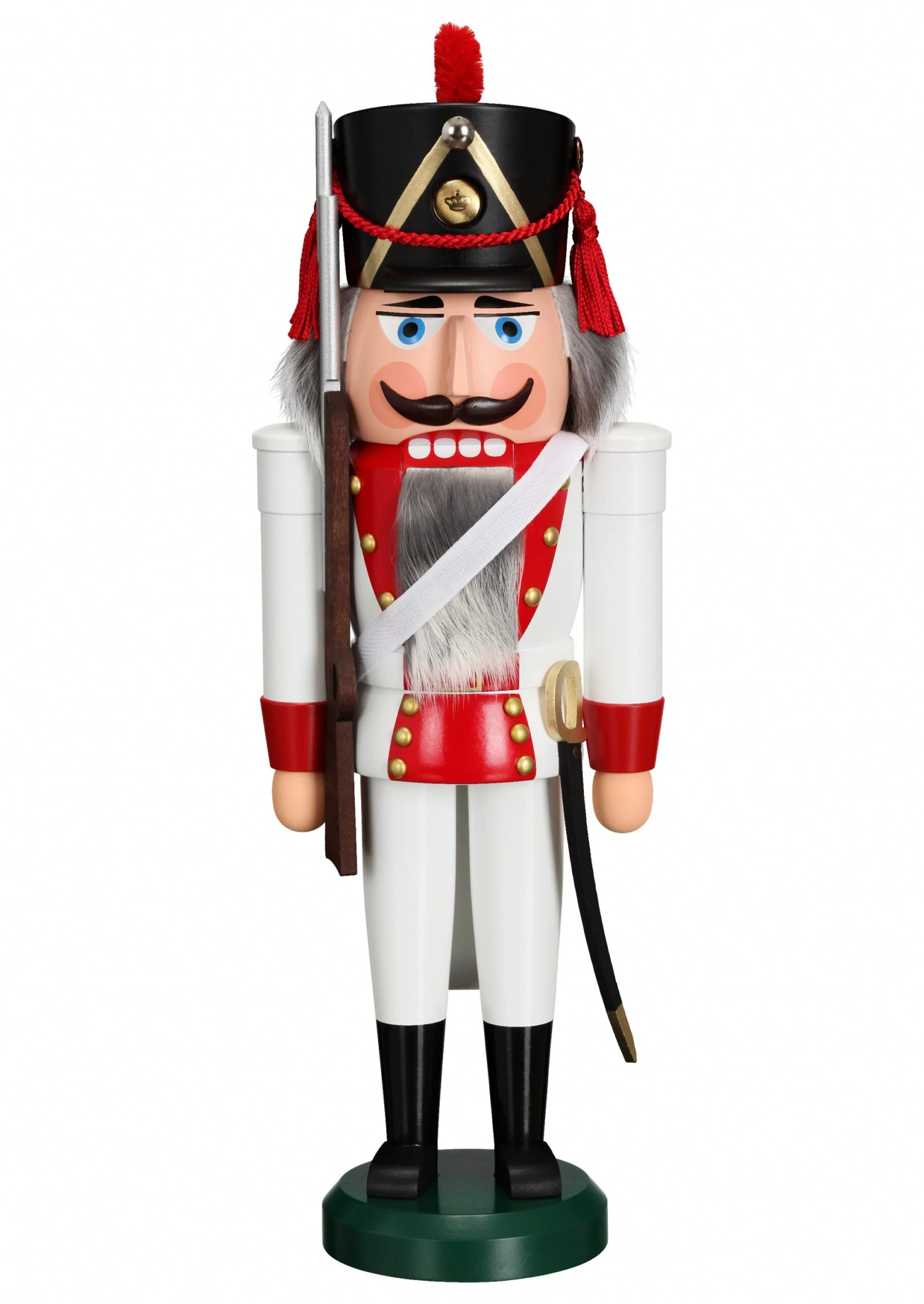 German Nutcracker Grenadier, Height 39 Cm / 15 Inch, Original Erzgebirge By Seiffener Volkskunst 3 German Nutcracker Grenadier, Height 39 Cm / 15 Inch, Original Erzgebirge By Seiffener Volkskunst
