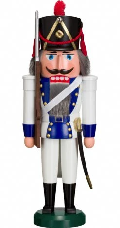German Nutcracker Grenadier, Height 39 Cm / 15 Inch, Original Erzgebirge By Seiffener Volkskunst
