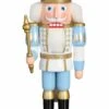 German Nutcracker King White-blue, Height 40 Cm / 16 Inch, Original Erzgebirge By Seiffener Volkskunst 2 German Nutcracker King White-blue, Height 40 Cm / 16 Inch, Original Erzgebirge By Seiffener Volkskunst -Modern cuckoo clocks Store sv 11252
