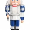 German Nutcracker Blue, Height 40 Cm / 16 Inch, Original Erzgebirge By Seiffener Volkskunst SV 11262 -Modern cuckoo clocks Store sv 11262