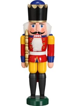 German Nutcracker King Red, Height 29 Cm / 11 Inch, Original Erzgebirge By Seiffener Volkskunst SV 11301/1