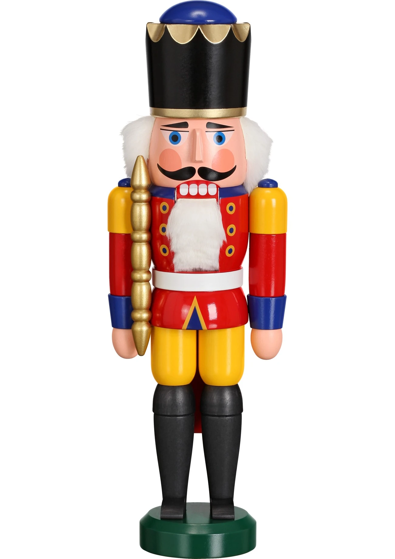 German Nutcracker King Red, Height 29 Cm / 11 Inch, Original Erzgebirge By Seiffener Volkskunst SV 11301/1 3 German Nutcracker King Red, Height 29 Cm / 11 Inch, Original Erzgebirge By Seiffener Volkskunst SV 11301/1