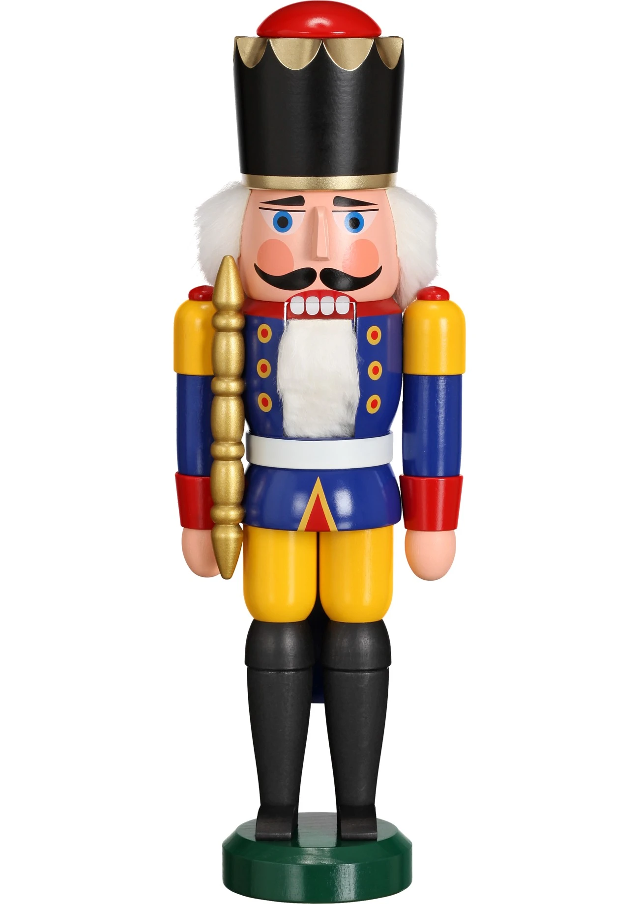 German Nutcracker King Blue, Height 29 Cm / 11 Inch, Original Erzgebirge By Seiffener Volkskunst SV 11301/2 3 German Nutcracker King Blue, Height 29 Cm / 11 Inch, Original Erzgebirge By Seiffener Volkskunst SV 11301/2