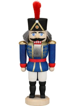 German Nutcracker Hussar Blue, Height 15 Cm / 6 Inch, Original Erzgebirge By Seiffener Volkskunst SV 11402/2