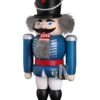 German Nutcracker Hussar Blue, Height 20 Cm / 8 Inch, Original Erzgebirge By Seiffener Volkskunst SV 11452/2 -Modern cuckoo clocks Store sv 11452 2