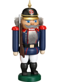 German Nutcracker Soldier, Height 20 Cm / 8 Inch, Original Erzgebirge By Seiffener Volkskunst SV 11456