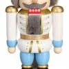 German Nutcracker King White-blue, Height 20 Cm / 9 Inch, Original Erzgebirge By Seiffener Volkskunst SV 11470 2 German Nutcracker King White-blue, Height 20 Cm / 9 Inch, Original Erzgebirge By Seiffener Volkskunst SV 11470 -Modern cuckoo clocks Store sv 11470
