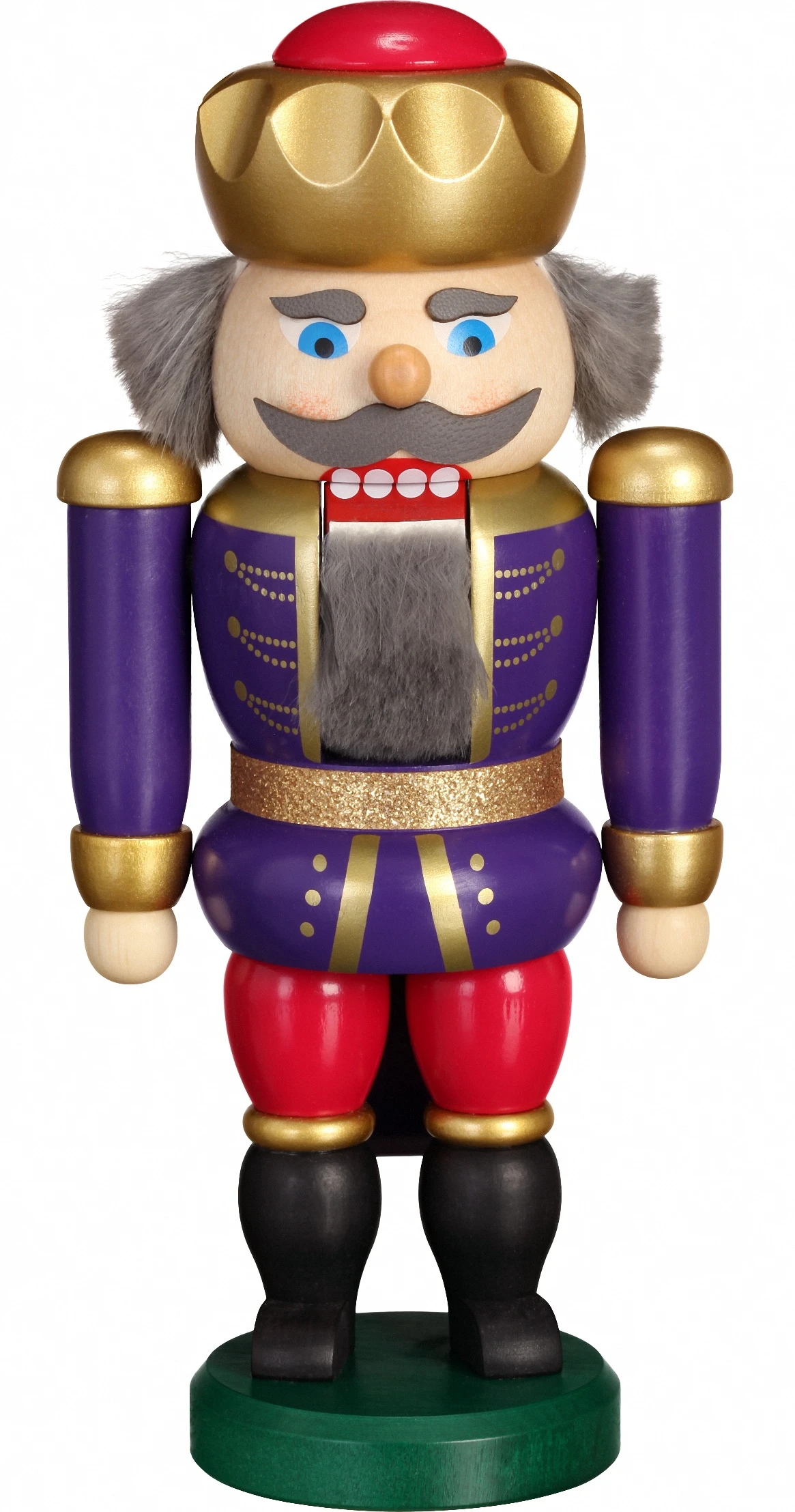 German Nutcracker King Indigo-raspberry, Height 20 Cm / 9 Inch, Original Erzgebirge By Seiffener Volkskunst SV 11473 3 German Nutcracker King Indigo-raspberry, Height 20 Cm / 9 Inch, Original Erzgebirge By Seiffener Volkskunst SV 11473