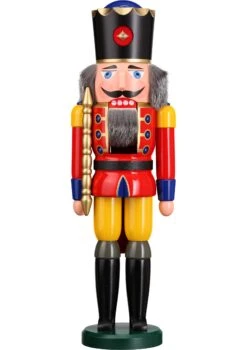 German Nutcracker King Red, Height 50 Cm / 20 Inch, Original Erzgebirge By Seiffener Volkskunst SV 11701/1