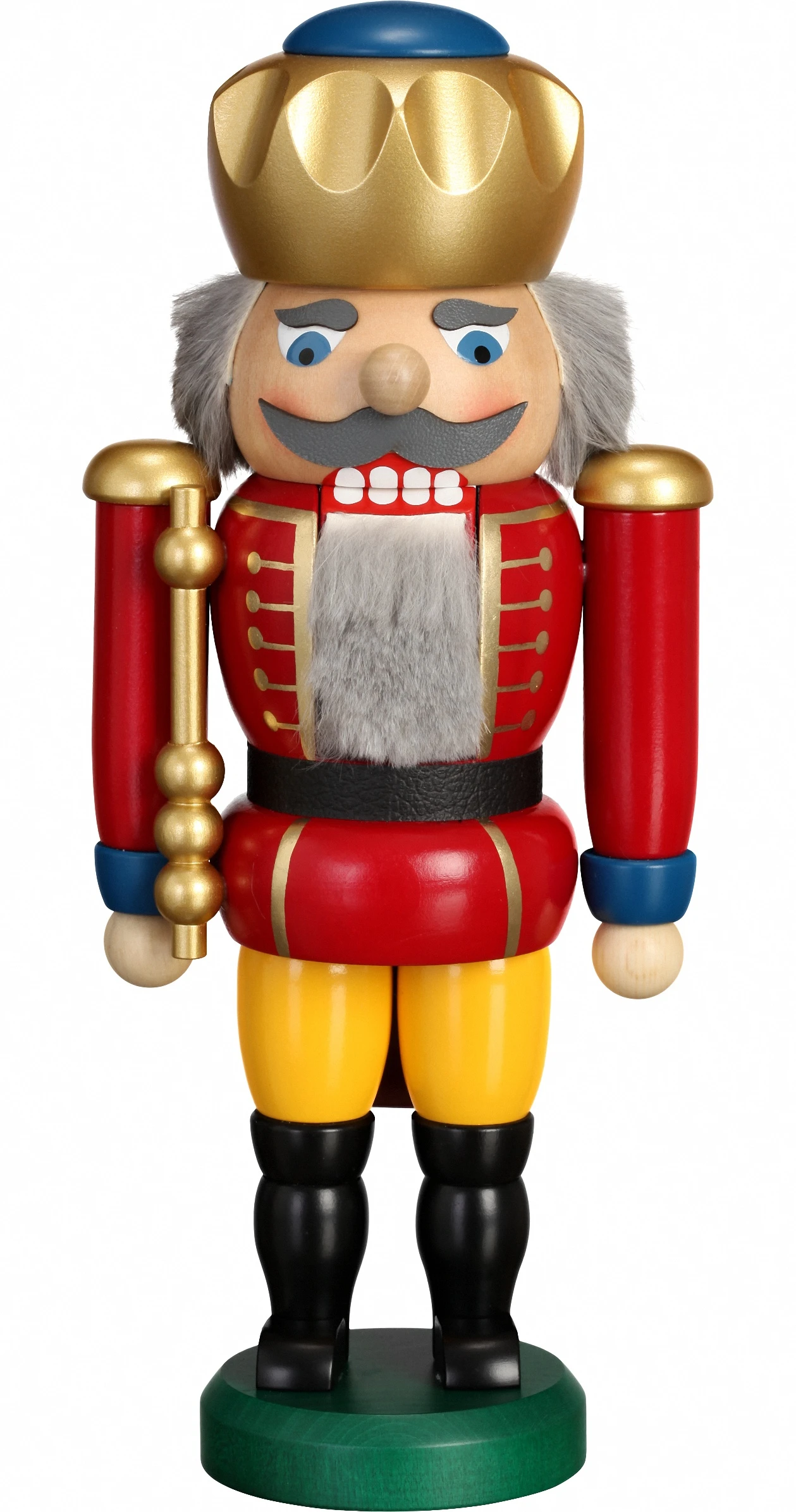 German Nutcracker King Red, Height 25 Cm / 10 Inch, Original Erzgebirge By Seiffener Volkskunst SV 11951/1 3 German Nutcracker King Red, Height 25 Cm / 10 Inch, Original Erzgebirge By Seiffener Volkskunst SV 11951/1