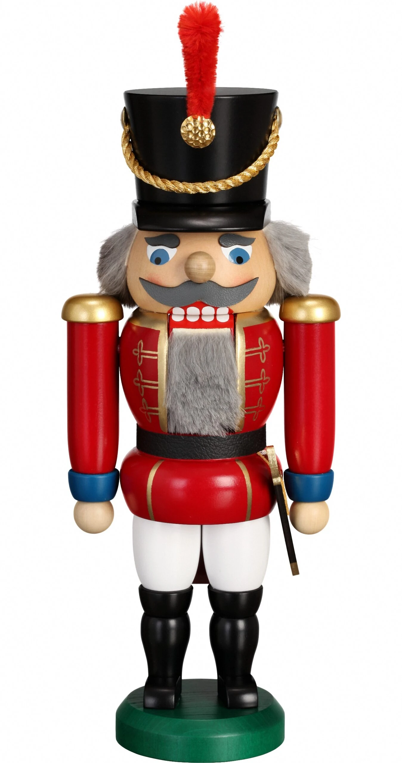 German Nutcracker Hussar Red, Height 28 Cm / 11 Inch, Original Erzgebirge By Seiffener Volkskunst 3 German Nutcracker Hussar Red, Height 28 Cm / 11 Inch, Original Erzgebirge By Seiffener Volkskunst
