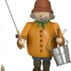German Incense Smoker Fisherman, Height 22 Cm / 9 Inch, Original Erzgebirge By Seiffener Volkskunst SV 12662 -Modern cuckoo clocks Store sv 12662