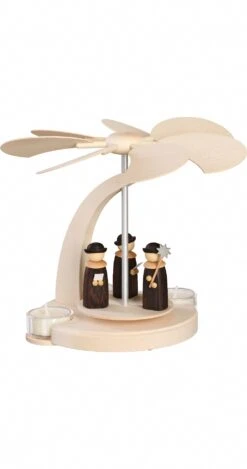 German Christmas Pyramid, Christmas Choir, Height 18 Cm / 7 Inch, Original Erzgebirge By Seiffener Volkskunst