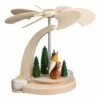 German Christmas Pyramid Forest Scene, 1-tier, Height 18 Cm / 7 Inch, Natural, Original Erzgebirge By Seiffener Volkskunst -Modern cuckoo clocks Store sv 16263