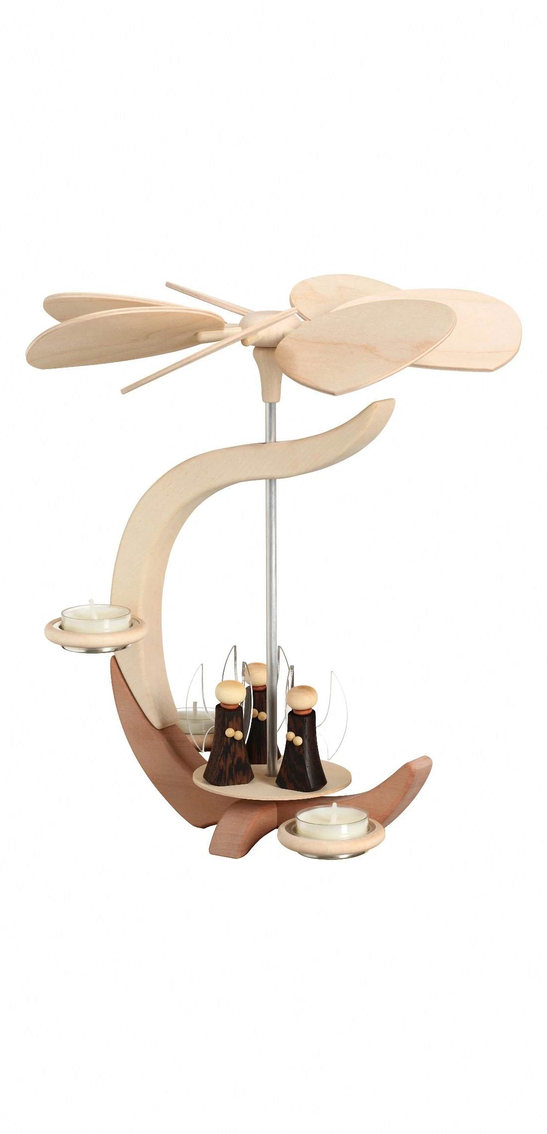 Pyramid C-shape, Angel, Height 30 Cm / 12 Inch, Original Erzgebirge By Seiffener Volkskunst 3 Pyramid C-shape, Angel, Height 30 Cm / 12 Inch, Original Erzgebirge By Seiffener Volkskunst