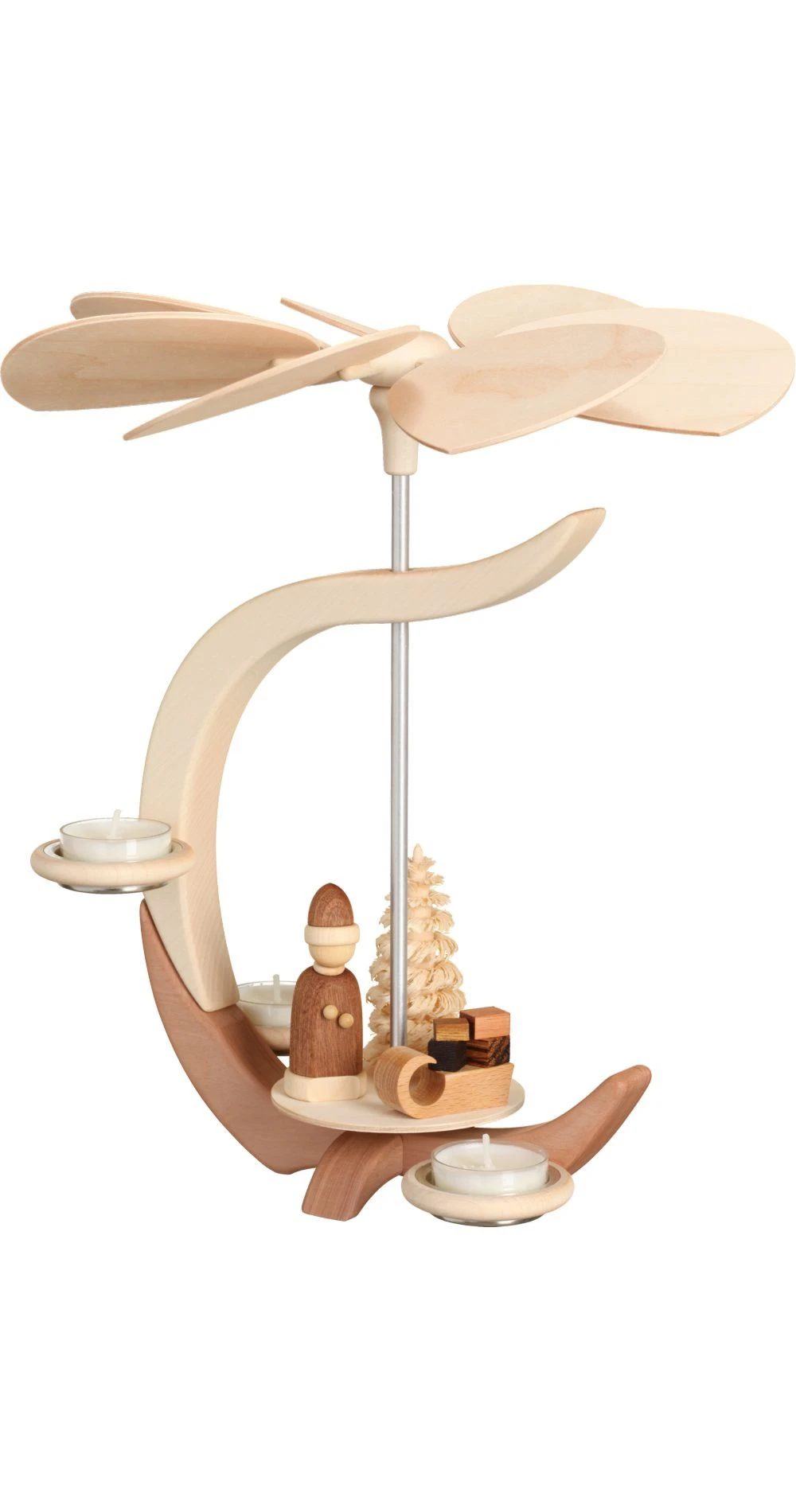 Pyramid C-shape, Santa Claus, Height 30 Cm / 12 Inch, Original Erzgebirge By Seiffener Volkskunst 3 Pyramid C-shape, Santa Claus, Height 30 Cm / 12 Inch, Original Erzgebirge By Seiffener Volkskunst