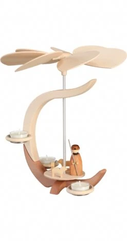 Pyramid C-shape, Shepherd, Height 30 Cm / 12 Inch, Original Erzgebirge By Seiffener Volkskunst