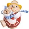 German Incense Smoker Dumpling Woman, Height 11 Cm / 4 Inch, Original Erzgebirge By Seiffener Volkskunst SV 19002 -Modern cuckoo clocks Store sv 19002