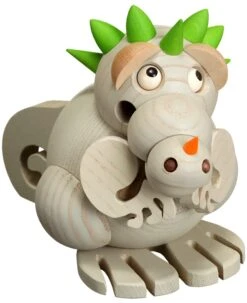 German Incense Smoker Meek Junior Dragon, Height 10 Cm / 4 Inch, Original Erzgebirge By Seiffener Volkskunst SV 19063