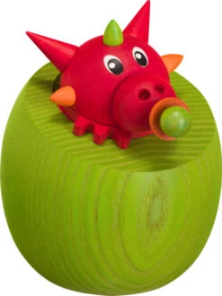 German Incense Smoker Dragon, Height 8 Cm / 3 Inch, Original Erzgebirge By Seiffener Volkskunst SV 19067