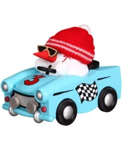 German Incense Smoker Cool-Man With Trabi, Height 10 Cm / 4 Inch, Original Erzgebirge By Seiffener Volkskunst SV 19100