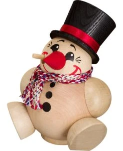 German Incense Smoker Cool-Man With Scarf, Height 11 Cm / 4 Inch, Original Erzgebirge By Seiffener Volkskunst SV 19102