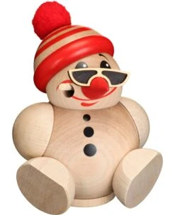 German Incense Smoker Cool-Man With Cap, Height 10 Cm / 4 Inch, Original Erzgebirge By Seiffener Volkskunst SV 19105