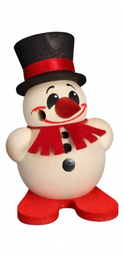 German Incense Smoker Cool-Man With Ski And Silk Hat, Height 10 Cm / 4 Inch, Original Erzgebirge By Seiffener Volkskunst