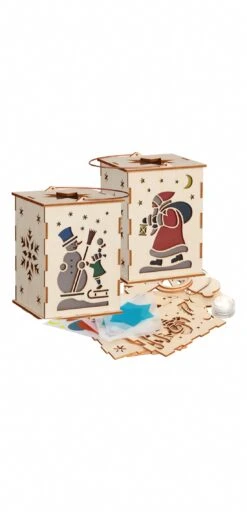 Lantern Kit With Lights, Original Erzgebirge By Seiffener Volkskunst