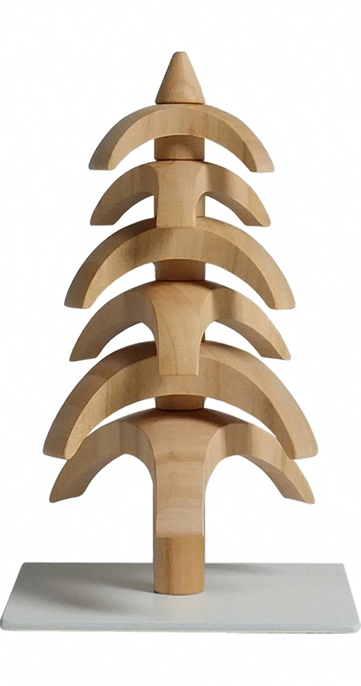 Tree To Turn, Cherry Wood, 12 Cm / 5 Inch, Original Erzgebirge By Seiffener Volkskunst 3 Tree To Turn, Cherry Wood, 12 Cm / 5 Inch, Original Erzgebirge By Seiffener Volkskunst