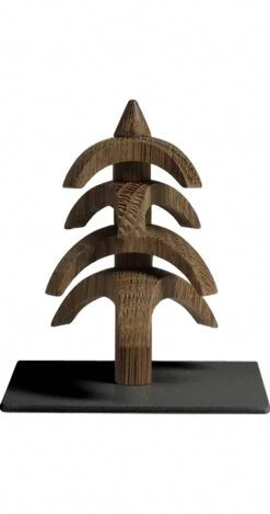 Tree To Turn, Smoked Oak, 8 Cm / 3 Inch, Original Erzgebirge By Seiffener Volkskunst
