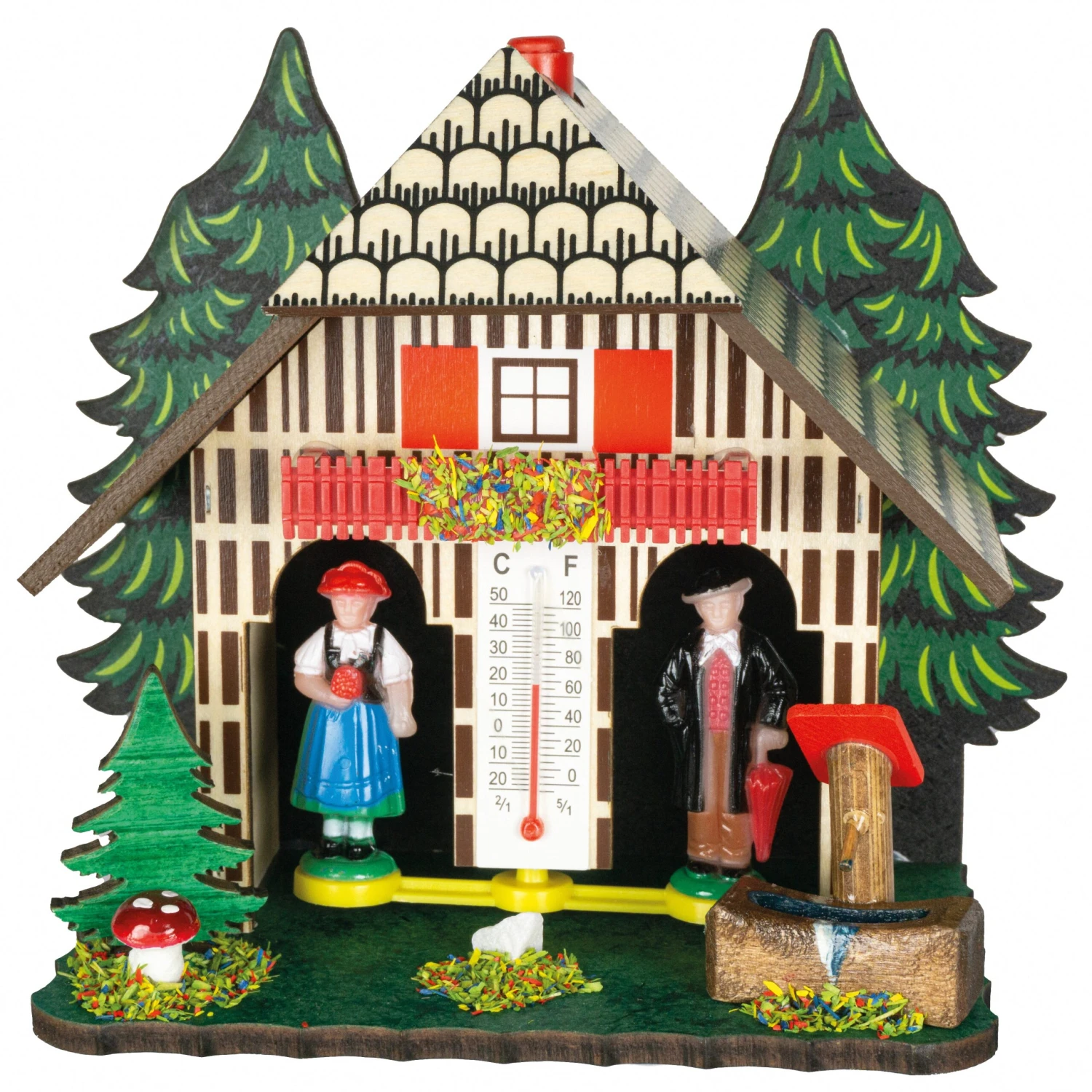 German Black Forest Weather House TU 0801 3 German Black Forest Weather House TU 0801