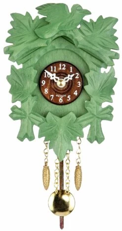 Kuckulino Black Forest Clock With Quartz Movement And Cuckoo Chime, GreenTU 2015 PQ Grün