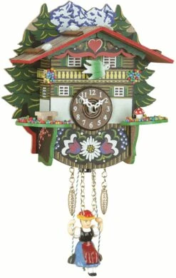 Kuckulino Black Forest Clock Swiss House With Quartz Movement And Cuckoo ChimeTU 2024 SQ