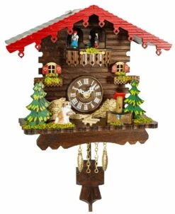 Black Forest Clock Swiss House, Turning Dancers