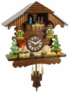 Black Forest Clock Black Forest House, Turning Dancers, No Cuckoo Call