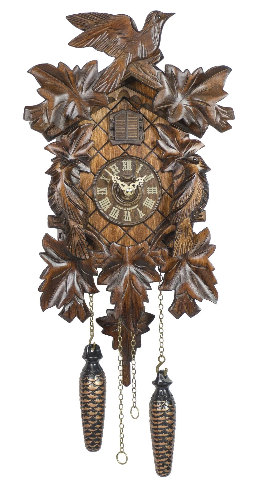 Quartz Cuckoo Clock5-leaves, Bird TU 351 Q 3 Quartz Cuckoo Clock5-leaves, Bird TU 351 Q