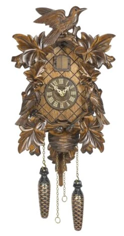 Quartz Cuckoo Clock6 Leaves, 3 Birds, Nest, With Music