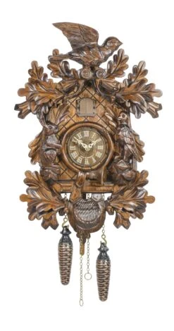 Quartz Cuckoo ClockOak, Sitting Animals TU 365 Q