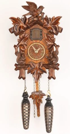 Quartz Cuckoo Clock5 Leaves, Bird, With Music TU 370 QM