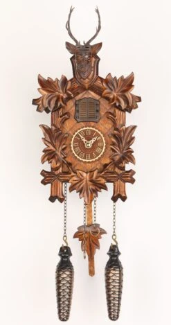 Quartz Cuckoo Clock5 Leaves, Head Of A Deer TU 371 QM