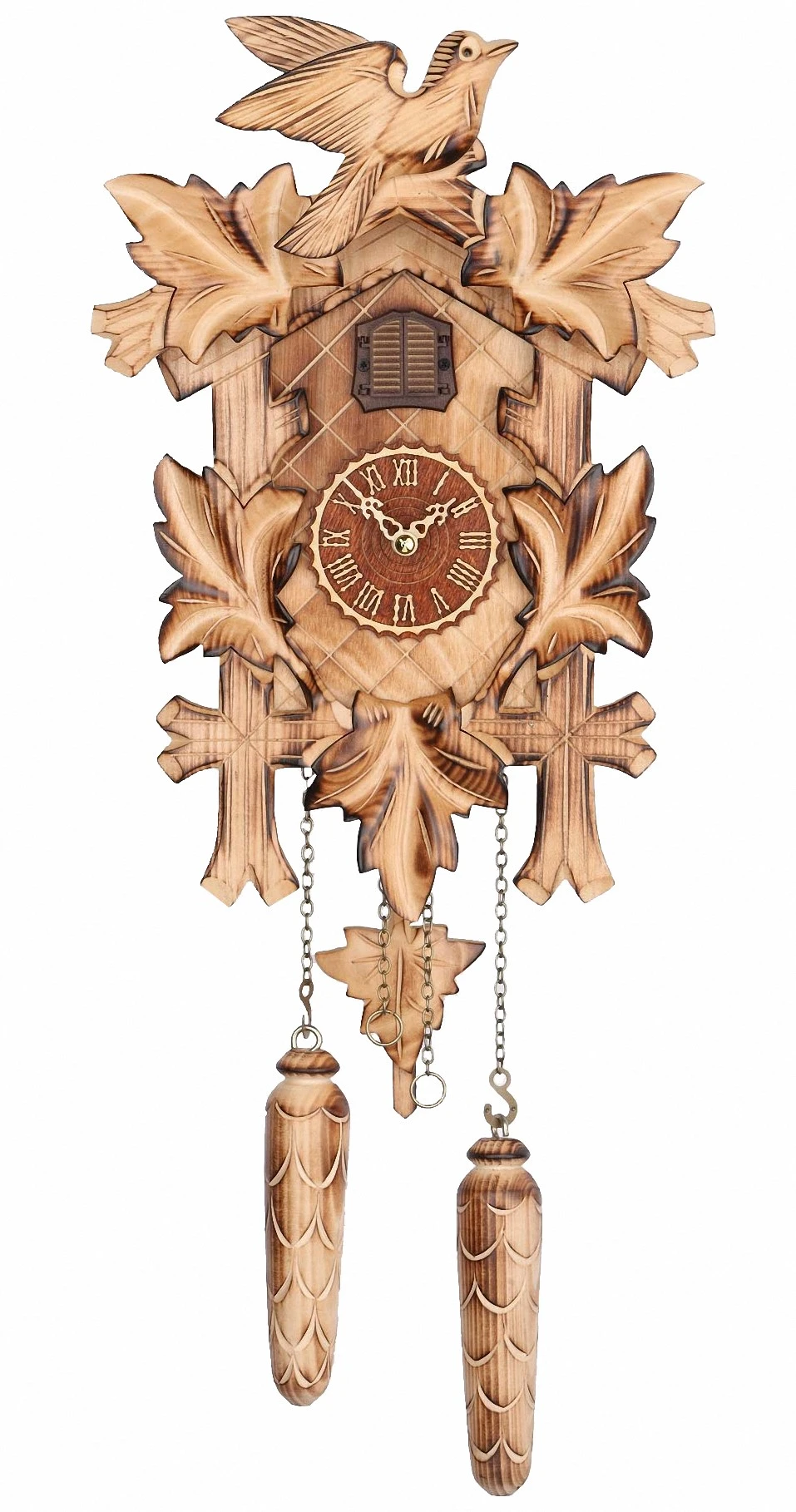 Quartz Cuckoo Clock5 Leaves, Bird, With Music TU 374 QM HZZG 3 Quartz Cuckoo Clock5 Leaves, Bird, With Music TU 374 QM HZZG