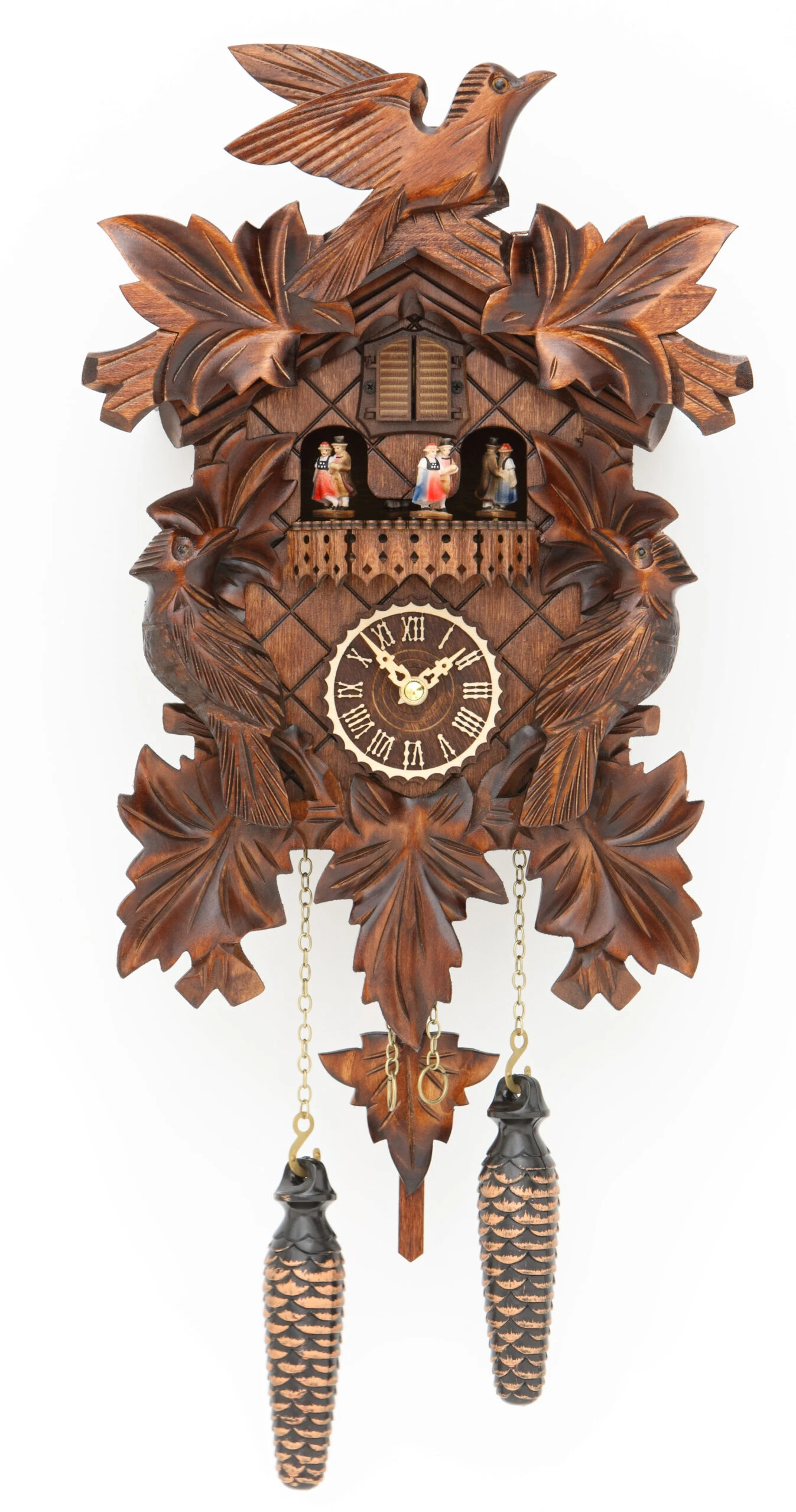 Quartz Cuckoo Clock With Music7 Leaves, 3 Birds TU 377 QMT 3 Quartz Cuckoo Clock With Music7 Leaves, 3 Birds TU 377 QMT