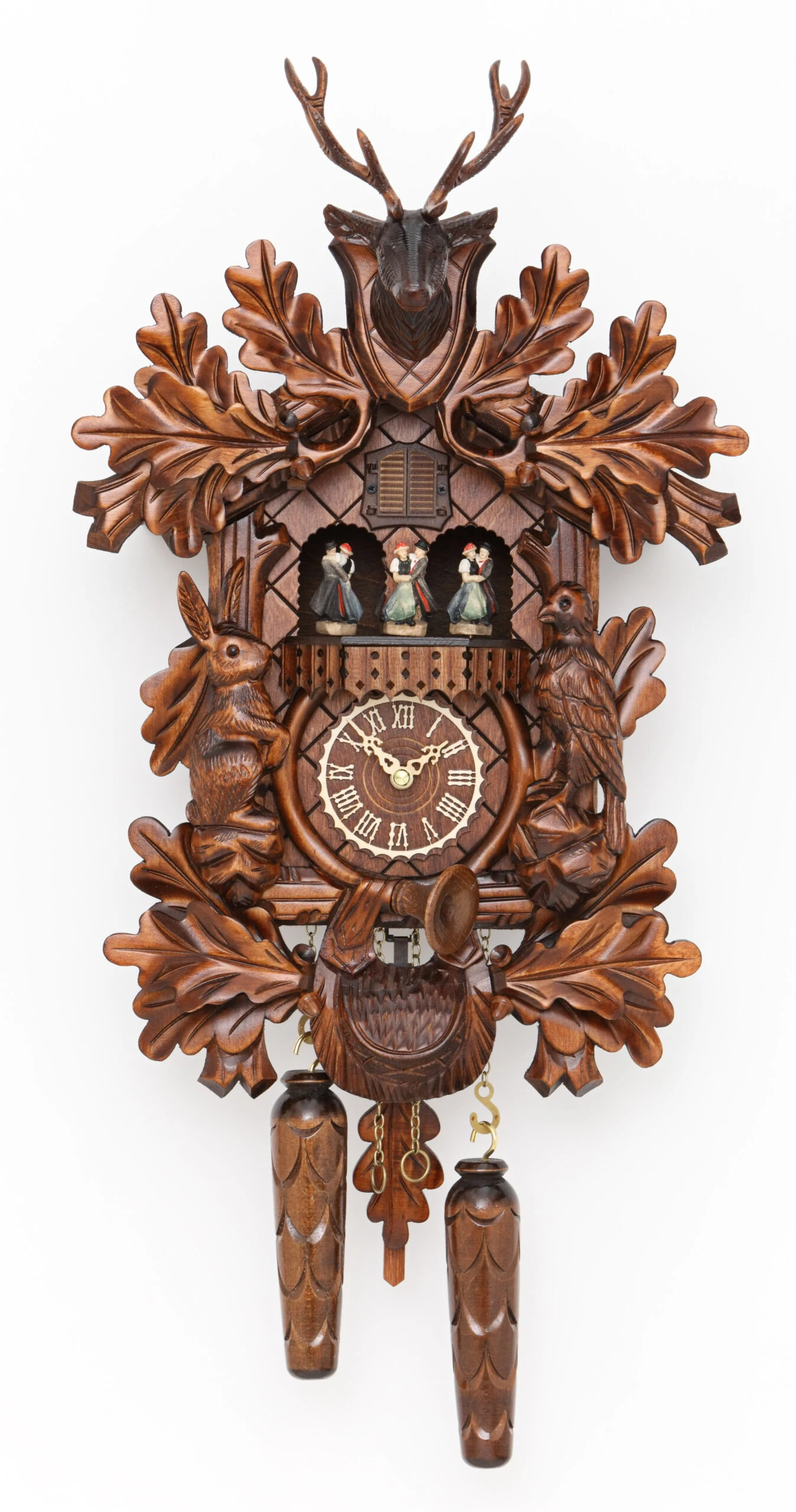 Quartz Cuckoo ClockHunting Clock, With Music, Turning Dancers TU 378 QMT HZZG 3 Quartz Cuckoo ClockHunting Clock, With Music, Turning Dancers TU 378 QMT HZZG