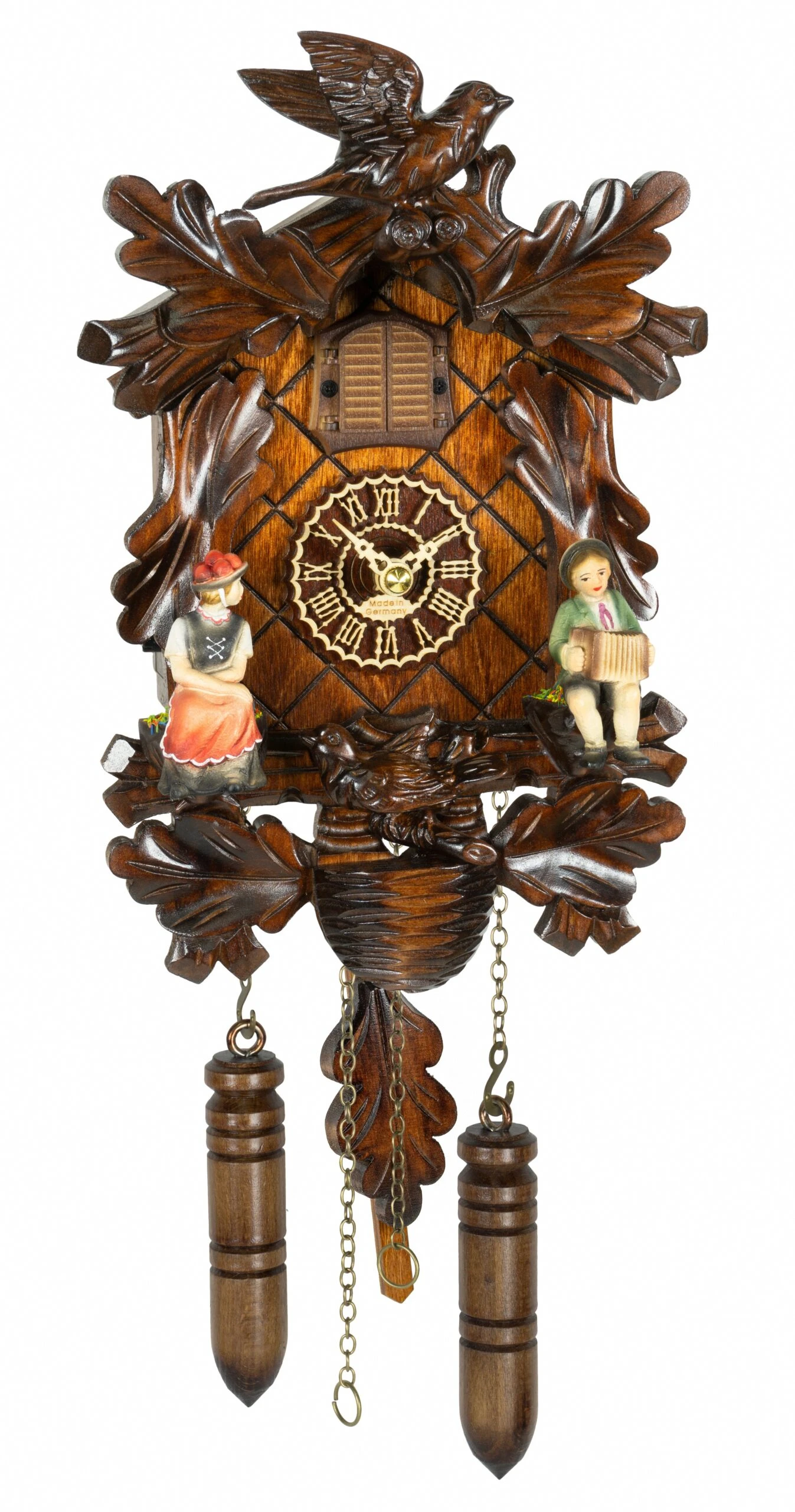 Quartz Cuckoo Clock6 Leaves, 2 Birds, Nest 3 Quartz Cuckoo Clock6 Leaves, 2 Birds, Nest