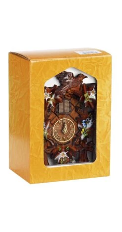 Quartz Cuckoo Clock5 Leaves, Bird, Gift-Boxed