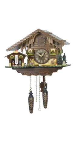 Quartz Cuckoo ClockSwiss House With Weather House TU 415 Q