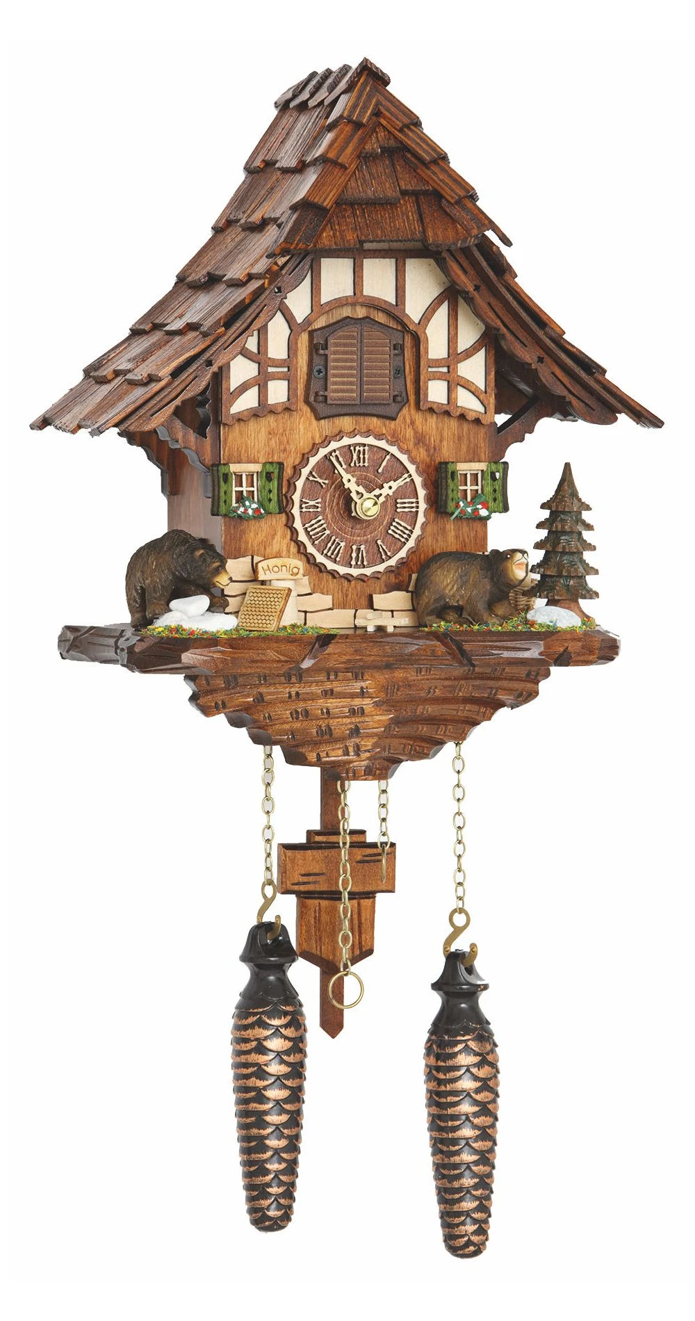 Quartz Cuckoo ClockBlackForest House With Music TU 4201 QM 3 Quartz Cuckoo ClockBlackForest House With Music TU 4201 QM