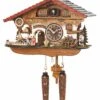 Quartz Cuckoo ClockBlackForest House With Moving Waitress And Turning Mill Wheel, With Music TU 4210 QMT HZZG -Modern cuckoo clocks Store tu 4210 qmt hzzg