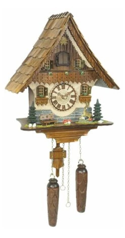 Quartz Cuckoo ClockBlack Forest House With Music TU 454 QM HZZG